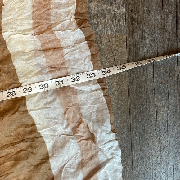 Ann Taylor Rayon Striped Multicolor Pom Pom End Scarf or Coverup Wrap OS - Picture 15 of 16